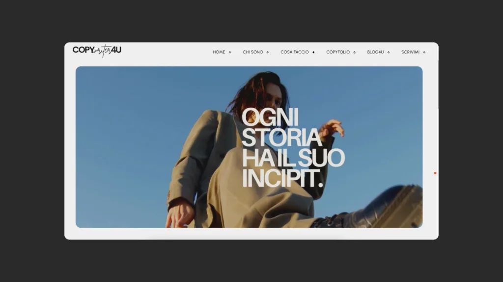 Screenshot di una pagina web con video