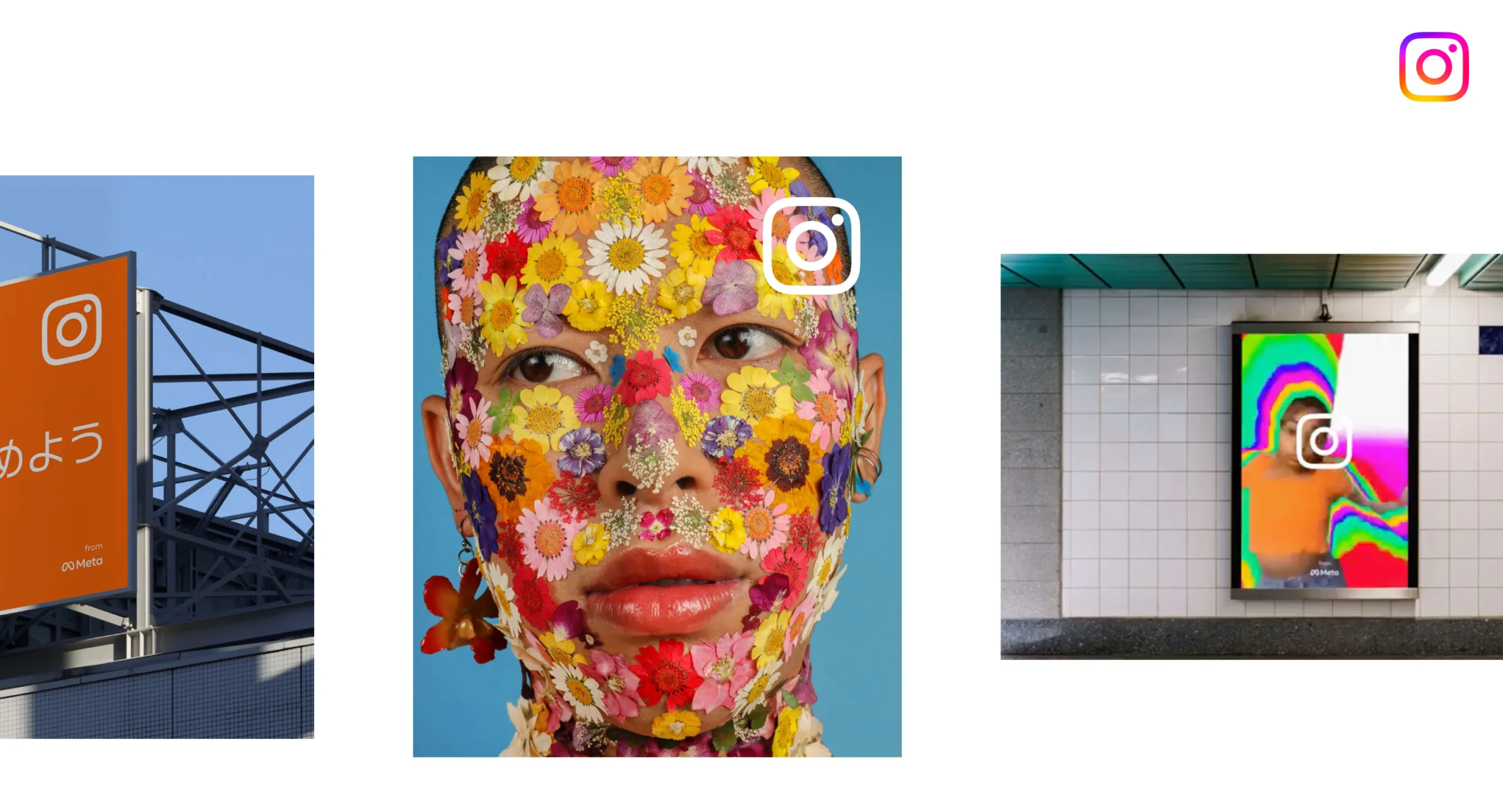Poster e affissioni Instagram con grafiche colorate e design creativo.